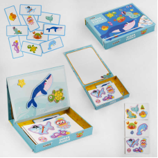 Пазли магнітні С 47879 (24) “Морські жителі”, 10 навчальних карток, в коробці