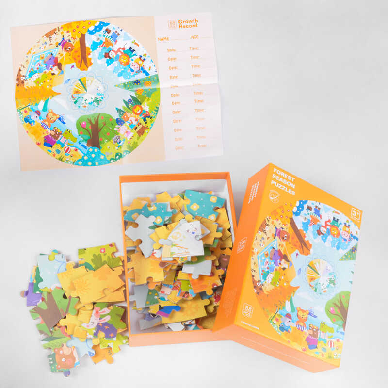 Пазли С 48157 (32) “Пори року“, 88 деталей, круглий, постер, в коробці