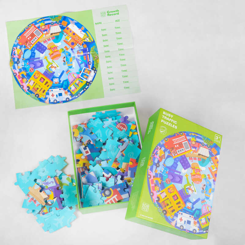 Пазли С 48158 (32) “Транспорт“, 108 деталей, круглий, постер, в коробці