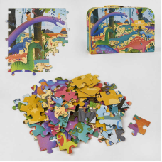 Пазли С 48717 (12) “Ера динозаврів”, 108 деталей у валізі