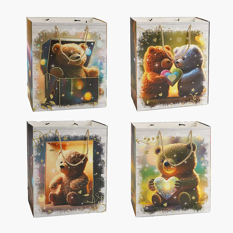 Пакет подарунковий C 67091 (480) 4 види, СЕРЕДНІЙ, ВИДАЄТЬСЯ ТІЛЬКИ МІКС ВИДІВ