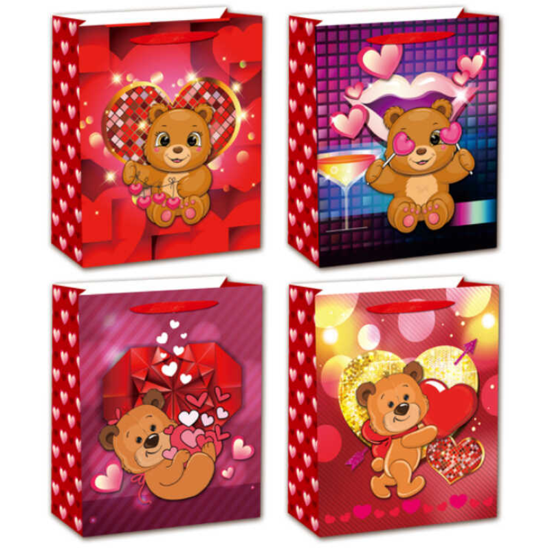 Пакет подарунковий C 69519 (480) 4 види, СЕРЕДНІЙ, ВИДАЄТЬСЯ ТІЛЬКИ МІКС ВИДІВ