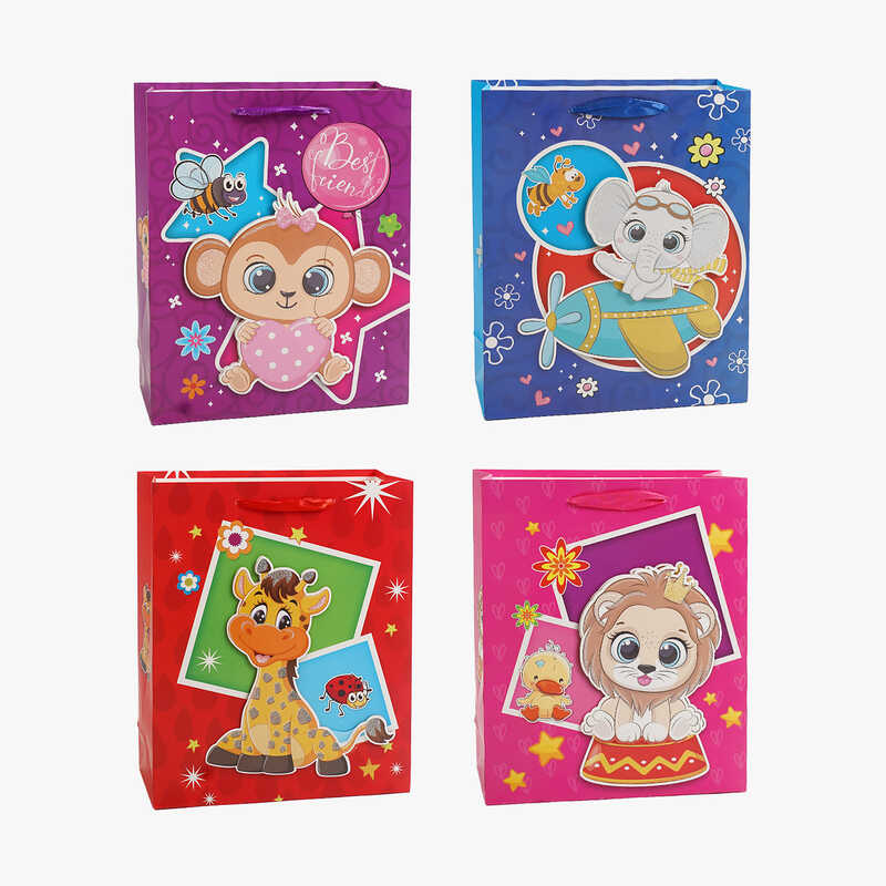 Пакет подарунковий C 69673 (480) 4 види, СЕРЕДНІЙ, ВИДАЄТЬСЯ ТІЛЬКИ МІКС ВИДІВ