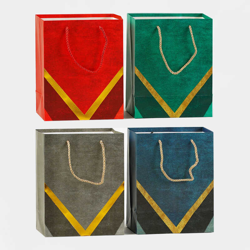 Пакет подарунковий M 48899 (720) 4 види, ВИДАЄТЬСЯ ТІЛЬКИ МІКС ВИДІВ, МАЛЕНЬКИЙ