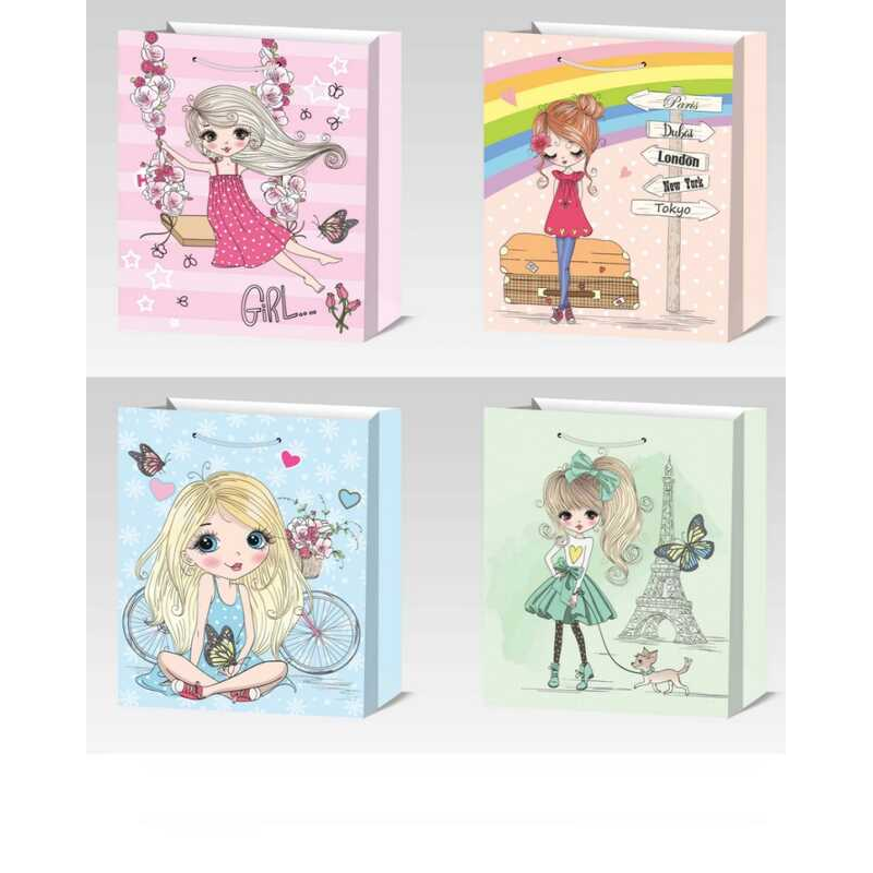 Пакет подарунковий С 69444 (360) 4 види, ВЕЛИКИЙ, ВИДАЄТЬСЯ ТІЛЬКИ МІКС ВИДІВ