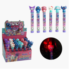 Паличка зі світлом C 68802 (24) ЦІНА ЗА 24 ШТУКИ В БЛОЦІ, “Герой”, підсвічування, пискавка, гумова фігурка, висота палички - 21 см, в коробці 