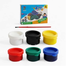 Пальчикові фарби C 72046 (96) 6 кольорів, пензлик, в коробці