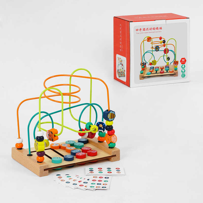 Пальчиковий лабіринт C 53787 (24) дерев“яний, міні-гра, в коробці