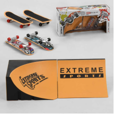 Пальчиковий скейт-фінгерборд з трампліном ВВ 505 D (60/2) 2 скейта, 2 частини трампліну, викрутка, запасні колеса, в коробці