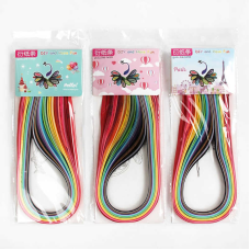 Папір для квілінгу C 37119 (276) 3 види, ширина 5 мм, довжина 54 см, 24 кольори, у пакеті, МІКС