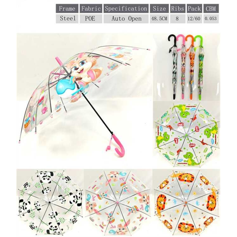 Парасолька C 68600 (60) напівавтомат, d = 87 см, довжина 66 см, 8 спиць, свисток, в пакеті, ВИДАЄТЬСЯ МІКС ВИДІВ