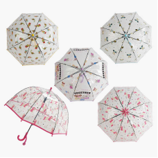 Парасолька C 68619 (60) напівавтомат, d = 70 см, довжина 65 см, 8 спиць, поглиблений купол, в пакеті, ВИДАЄТЬСЯ МІКС ВИДІВ