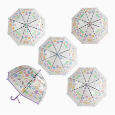 Парасолька C 68622 (60) напівавтомат, d = 70 см, довжина 65 см, 8 спиць, поглиблений купол, в пакеті, ВИДАЄТЬСЯ МІКС ВИДІВ