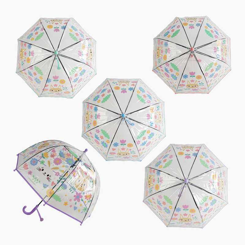 Парасолька C 68622 (60) напівавтомат, d = 70 см, довжина 65 см, 8 спиць, поглиблений купол, в пакеті, ВИДАЄТЬСЯ МІКС ВИДІВ