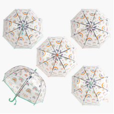 Парасолька C 68624 (60) напівавтомат, d = 70 см, довжина 65 см, 8 спиць, поглиблений купол, в пакеті, ВИДАЄТЬСЯ МІКС ВИДІВ