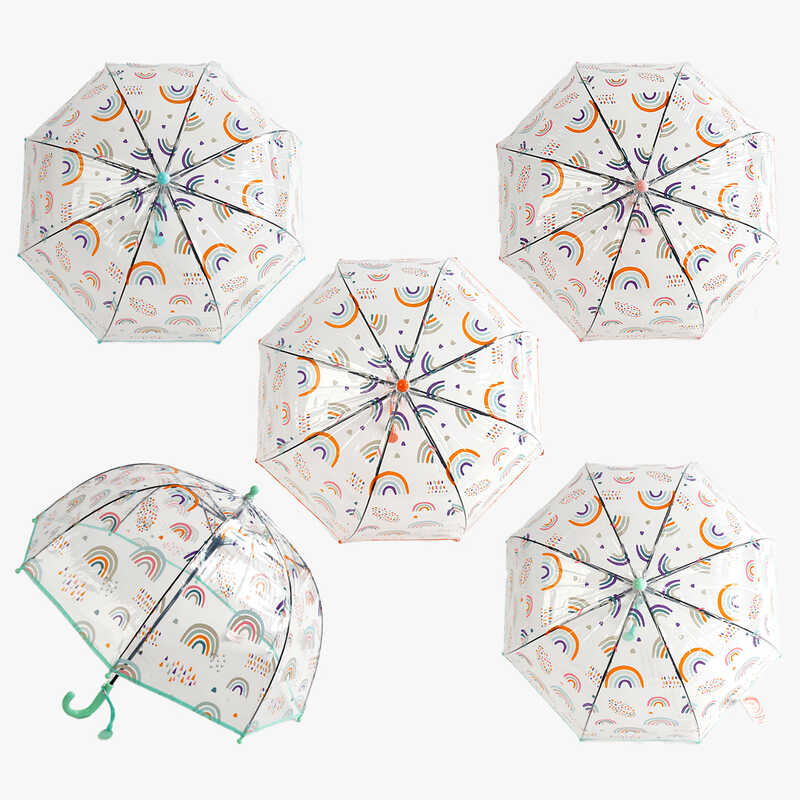 Парасолька C 68624 (60) напівавтомат, d = 70 см, довжина 65 см, 8 спиць, поглиблений купол, в пакеті, ВИДАЄТЬСЯ МІКС ВИДІВ