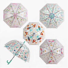 Парасолька C 68627 (60) d = 70 см, довжина 66 см, 8 спиць, напівавтомат, в пакеті, ВИДАЄТЬСЯ МІКС ВИДІВ