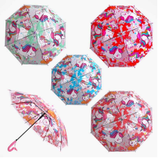 Парасолька С 66358 (60) 4 види, прозорий купол, d=84 см, свисток, ВИДАЄТЬСЯ ТІЛЬКИ МІКС ВИДІВ