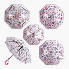 Парасолька С 66359 (60) 4 види, прозорий купол, d=75 см, свисток, ВИДАЄТЬСЯ ТІЛЬКИ МІКС ВИДІВ