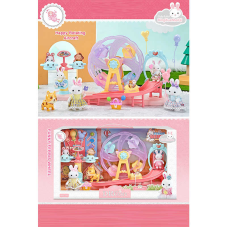 Парк розваг 6684 (18) 2 фігурки тварин, каруселі, гірка, аксесуари, в коробці