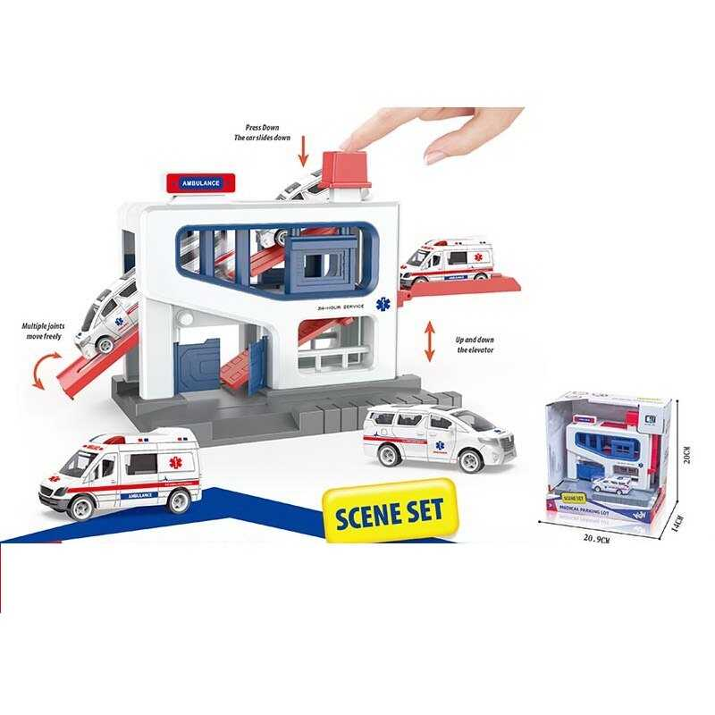 Парковка CM 189-55 (24) “Швидка допомога”, машина, в коробці Парковка CM 189-55 (24) “Швидка допомога”, машина, в коробці