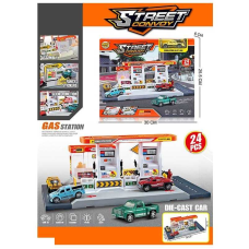 Парковка MH 171 (48/2) 24 елементи, наліпки, машинка, в коробці