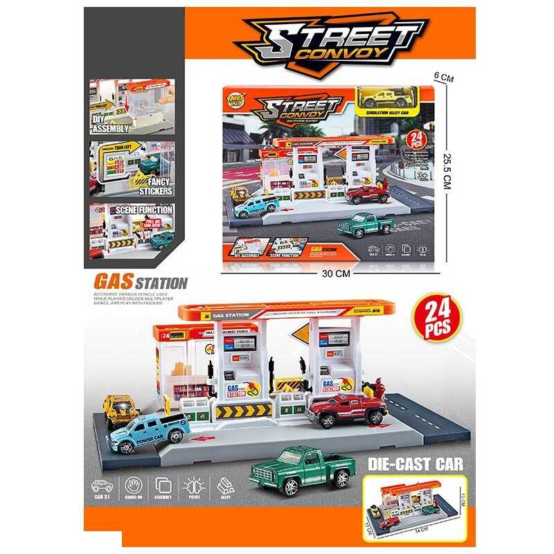 Парковка MH 171 (48/2) 24 елементи, наліпки, машинка, в коробці Парковка MH 171 (48/2) 24 елементи, наліпки, машинка, в коробці