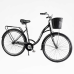 Велосипед міський Corso «FORTUNA» 28`` FR-28175 + КОШИК (1) ЧОРНИЙ, одношвидкісний, сталева рама 20``, корзина, багажник Велосипед міський Corso «FORTUNA» 28`` FR-28175 + КОШИК (1) ЧОРНИЙ, одношвидкісний, сталева рама 20``, корзина, багажник