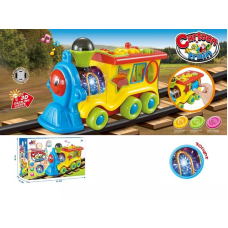 Паровоз 3204 (48/2) колесо вільного ходу, підсвічування, мелодія, звукові ефекти, сортер, рухомі шестерні, пальчикові ігри, в коробці