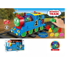 Паровоз 3206 (48/2) колесо вільного ходу, підсвічування, мелодія, звукові ефекти, сортер, рухомі шестерні, в коробці