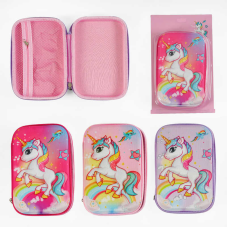 Пенал С 62182 (144) 3 види, “Єдиноріг”, твердий корпус, 3D-малюнок, ЦІНА ЗА 1 ШТУКУ, ВИДАЄТЬСЯ МІКС ВИДІВ