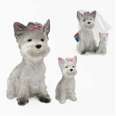 Песики 907-11 (288/2) гумові, висота 18см та 9см, пискавки, сидяче положення, у сітці