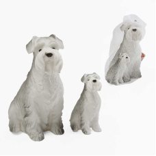 Песики 907-6 (288/2) гумові, висота 17.5см та 10см, пискавки, сидяче положення, у сітці