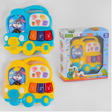 Піаніно 36541 (120/2) «TK Group», ОЗВУЧУВАННЯ УКРАЇНСЬКОЮ МОВОЮ, «Автобус», 2 види, підсвічування, розучування цифр, мелодії, пісні, в коробці