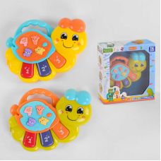 Піаніно 59489 (120/2) «TK Group», ОЗВУЧУВАННЯ УКРАЇНСЬКОЮ МОВОЮ, «Равлик», 2 види, підсвічування, розучування цифр, мелодії, пісні, в коробці