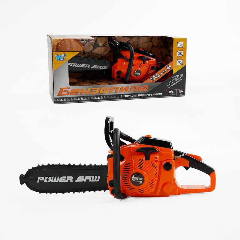 Пила 12806 (24/3) “WToys“, звук, ланцюг рухається, на батарейках, в коробці