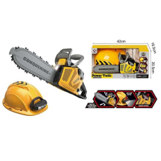 Пила T 006 (18) ланцюгова, каска з ліхтарем, звук, підсвічування, на батарейках, в коробці