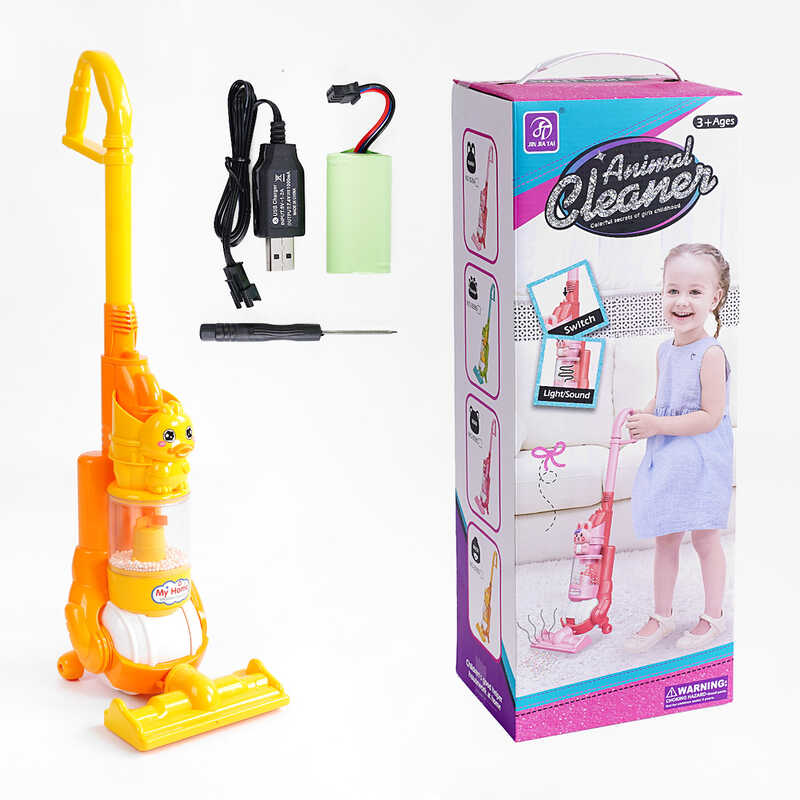 Пилосос 828 D (12) вакуумний, звук, підсвічування, мелодія, акумулятор 7.4V, USB-кабель, викрутка, пінопластові кульки, в коробці