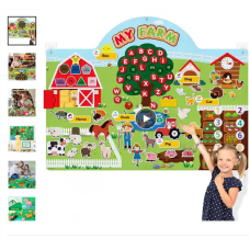 Плакат ігровий C 73107 (50) фетрова карта ферми, розмір: 101х65 см, липучки, гачки на стіну, в пакеті