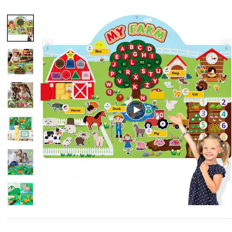Плакат ігровий C 73107 (50) фетрова карта ферми, розмір: 101х65 см, липучки, гачки на стіну, в пакеті