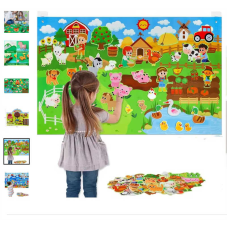 Плакат ігровий C 73108 (50) фетрова карта ферми, розмір: 101х65 см, липучки, гачки на стіну, в пакеті