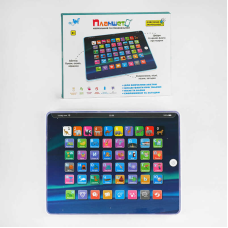 Планшет TK - 09912 (36) “WToys“, ОЗВУЧУВАННЯ УКРАЇНСЬКОЮ МОВОЮ, 7 режимів, LED підсвічування, абетка, цифри, загадки, пісні, іспит, в коробці