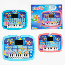 Планшет інтерактивний 11289 (60/2) “TK Group“, ОЗВУЧУВАННЯ УКРАЇНСЬКОЮ МОВОЮ, 2 кольори, LED екран, казка, пісні, мелодії, абетка, екзамен, піаніно, у коробці