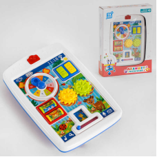 Планшет інтерактивний 90660 (24) “TK Group“, ОЗВУЧ. УКРАЇНСЬКОЮ МОВОЮ, підсвічування, казка, пісні, аналоговий годинник, тріскачка, шестерні, в коробці