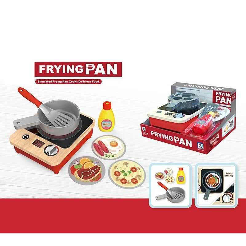 Плита 818-506 (24/2) підсвічування, вентилятор, автоматичний принцип роботи, лопатка, сковорідка, аксесуари, дерев“яна основа, в коробці