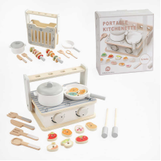 Плита дерев“яна С 65831 (16) гриль, каструля, пательня, кухонне приладдя, продукти, в коробці