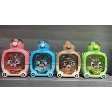 Пляшка для води C 69362 (60) 1000 мл, пластикова, наліпки, трубочка, ремінець, в пакеті, ВИДАЄТЬСЯ ТІЛЬКИ МІКС ВИДІВ