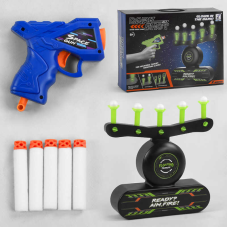 Повітряний тир 3361 (24/2) на батарейках, працює від USB, пістолет, 5 м“яких патронів, в коробці