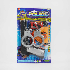 Поліцейський набір 2323-19 (144/2) 2 пістолети, наручники, кобура, патрони, на листі