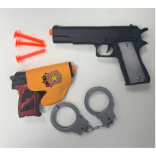 Поліцейський набір 2323-19 (144/2) 2 пістолети, наручники, кобура, патрони, у пакеті